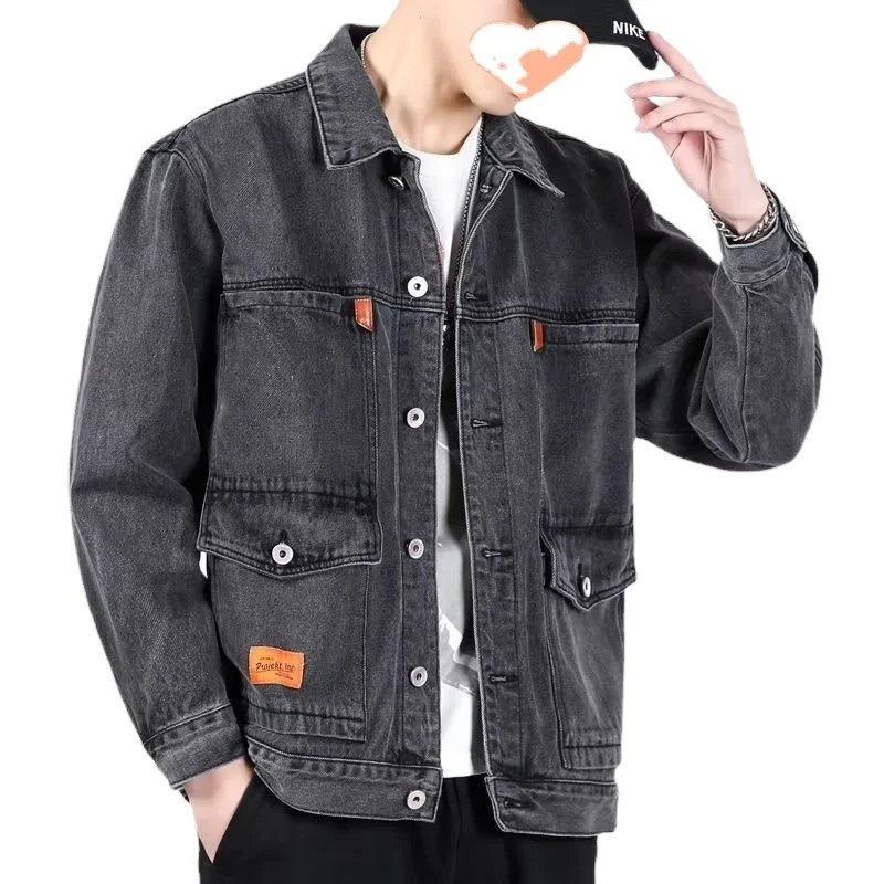 Zimné Plus Fleece Hrubý Denim Jacket Mužov Voľne Žijúcich HandsomeTrend Street Style Bežné Topy Mládež Bavlna Jednoduché Klope Multi-kód
