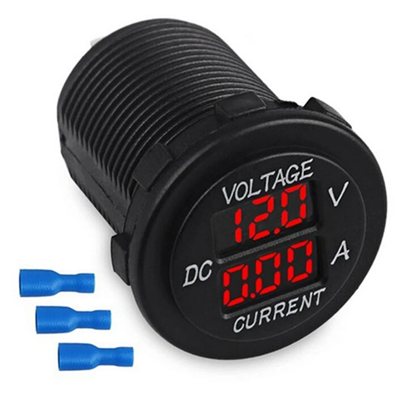 DC12-24V LED Displej Kruhový Automobilový Voltmeter Ammeter Výmenu Digitálnych Auto Napätie Prúd Meter Volt Monitor Panel
