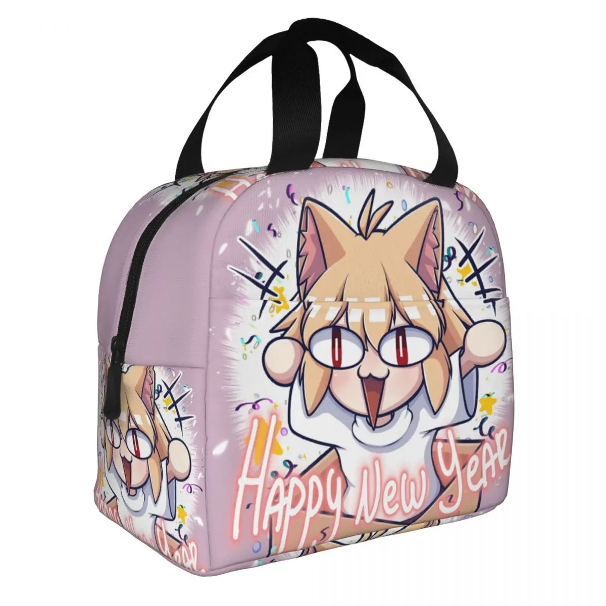 Neco Arc Šťastný Nový Rok Tepelne Izolované Obed Taška Anime, Manga Resuable Obed Tote Deti V Školskom Veku Skladovanie Potravín Box