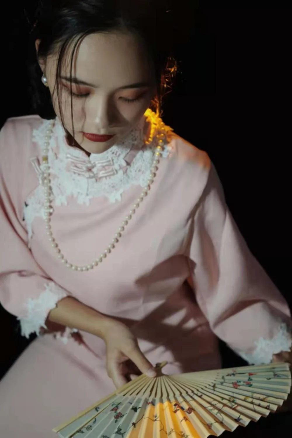 Bežné Čínske Qipao Šaty Čínsky Štýl, Moderné Cheongsam Orientálna Elegantné Party Midi Ružové Šaty Žien Qing Dynastie Šaty