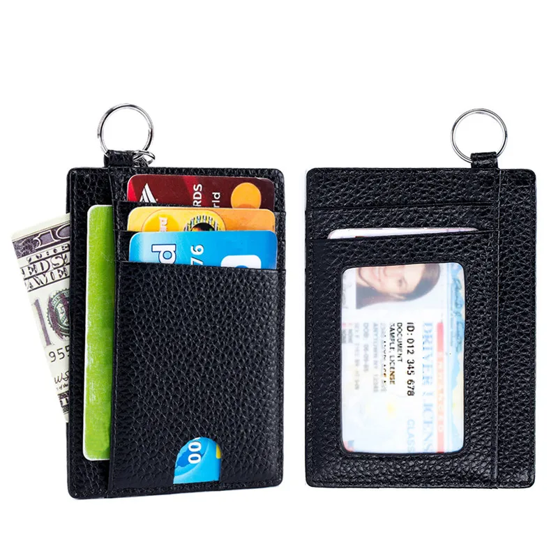 RFID Blokovanie ID Kreditnej Karty Držiteľ Slim Originálne Kožené Peňaženky Mincu pre Ženy, Mužov Prenosný Mini Peniaze Taška Prípade Podnikania Peňaženky