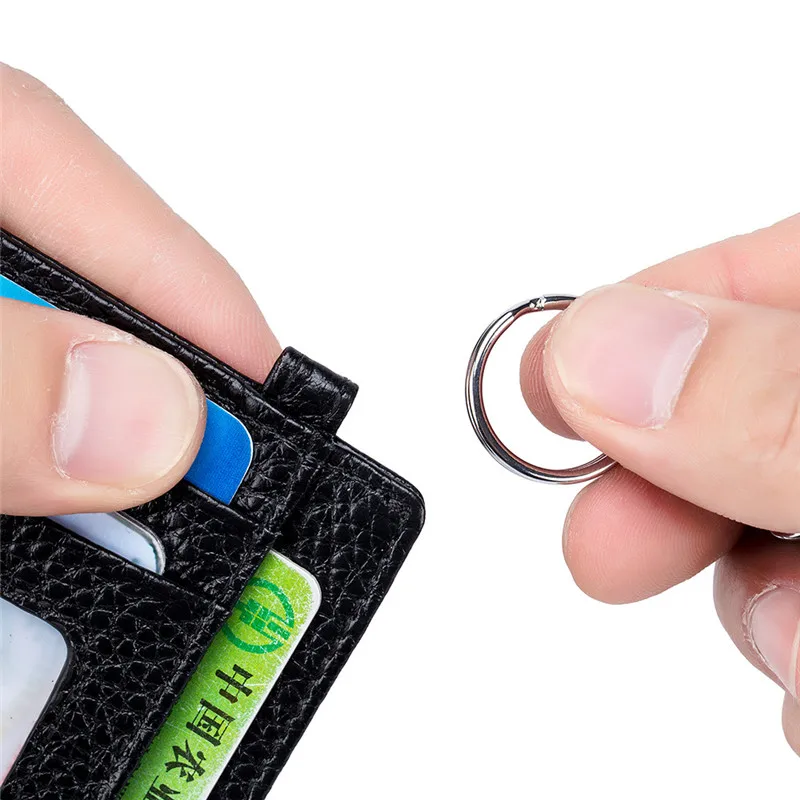 RFID Blokovanie ID Kreditnej Karty Držiteľ Slim Originálne Kožené Peňaženky Mincu pre Ženy, Mužov Prenosný Mini Peniaze Taška Prípade Podnikania Peňaženky