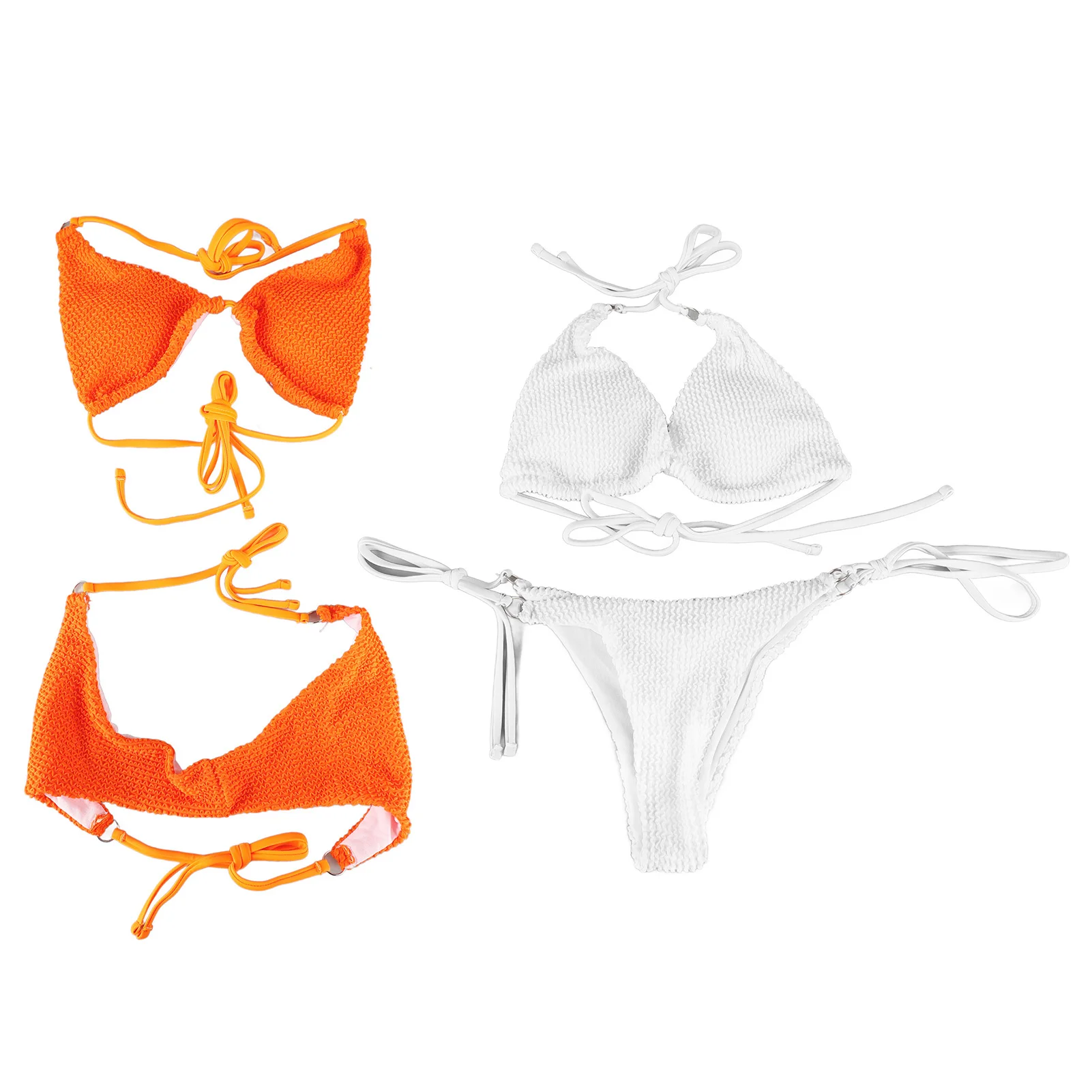 Križujú Bikini Set Kravatu Strane Pure Color Ženy 2 Kusy plavky Plavky na Leto, Pláž, Kúpanie Bikiny, Plavky Nastaviť
