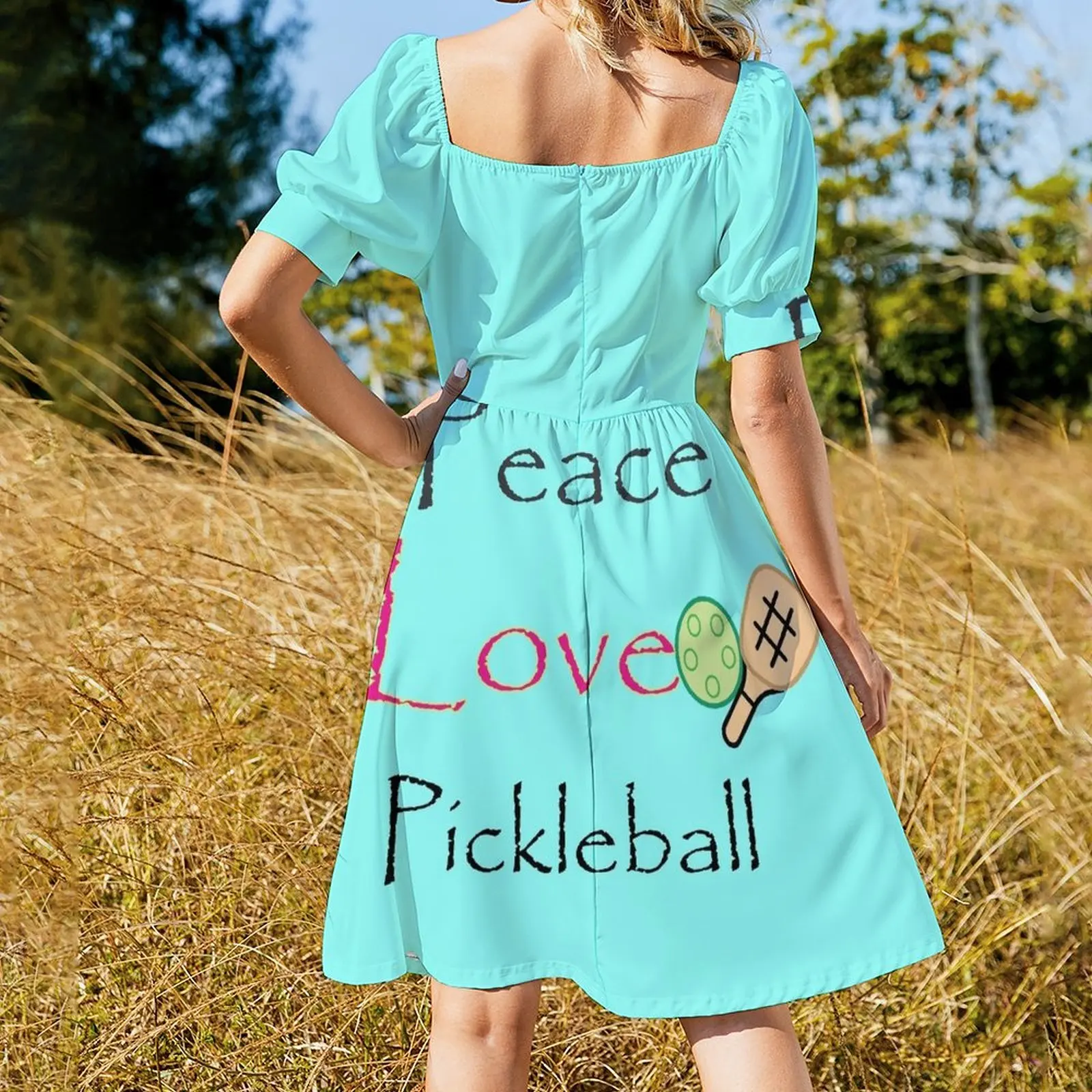 Pickleball tričko, Pokoj, láska náleve, zábavné Pickleball, Pickleball vintage, Pickleball Vzory Šaty Oblečenie žien Prom šaty