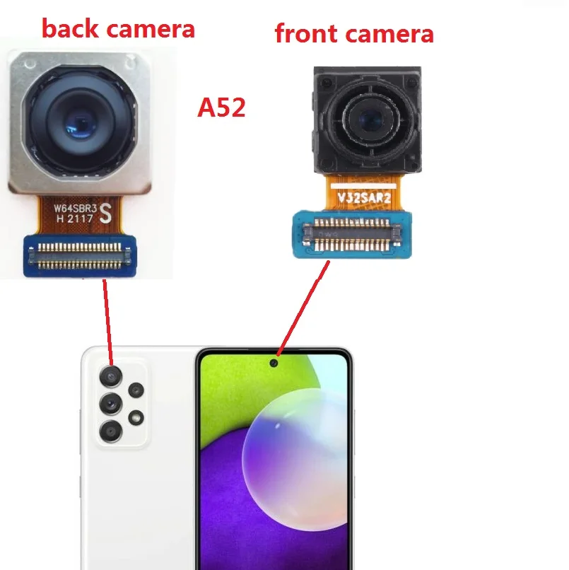 Originálne Zadný Fotoaparát Pre Samsung Galaxy A52 A325F Zadná Kamera Zadný Hlavné Objektív Flex Kábel Kamery