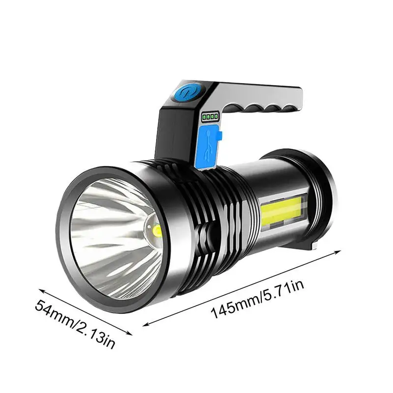 Baterka USB LED Svetlo, Dobíjanie KLASU Bočné Svetlo Vonkajšie Prenosné Lampy, 4 Úrovne Jasu Nepremokavé Nabíjateľné Baterky