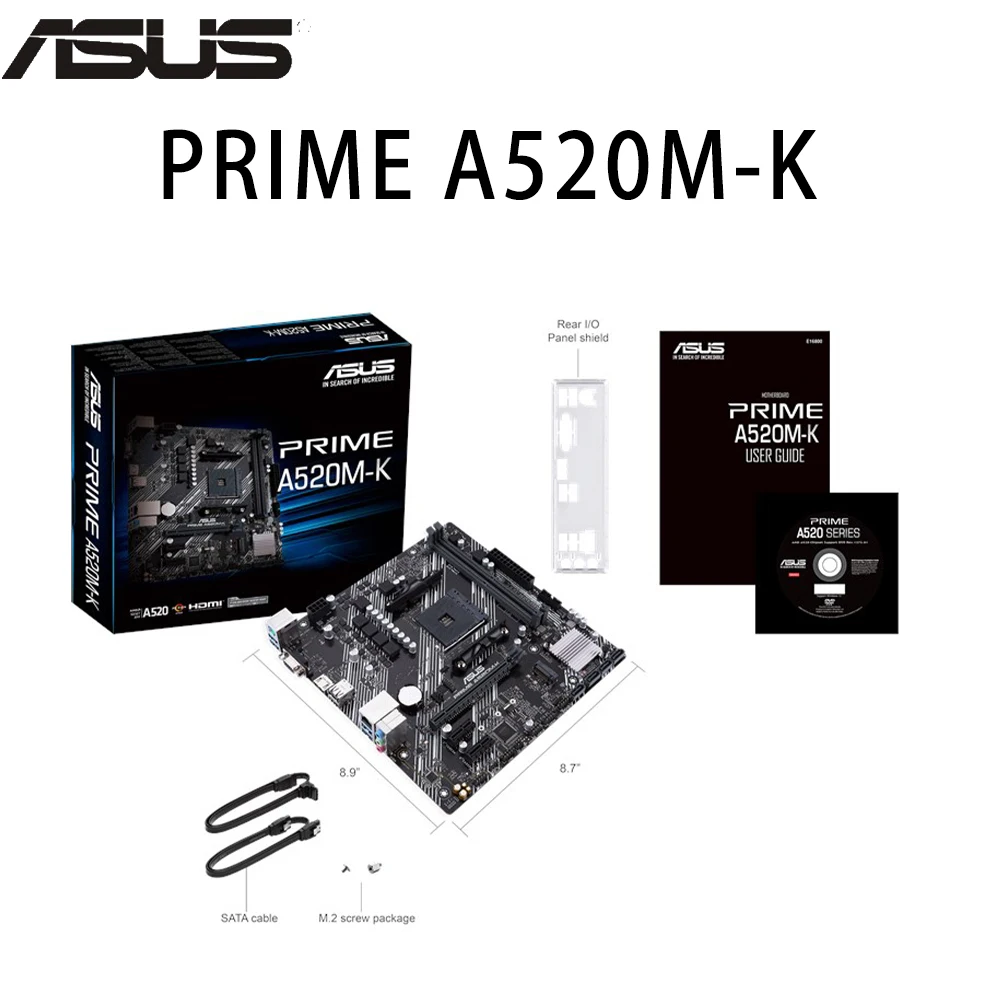AMD PRIME A520M-K Zásuvky AM4 Doske DDR4 64GB PCI-E 3.0 M. 2 64GB Ploche Doske AM4 Ryzen CPU Overlocking Ryzen 5000