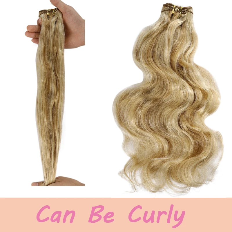 Zvýraznite Zväzky Ľudské Vlasy Rovné Európskej Medová Blond, Hnedá Zväzok Externsions Ľudské Vlasy Zväzky Dvojitý Útok 28 inch