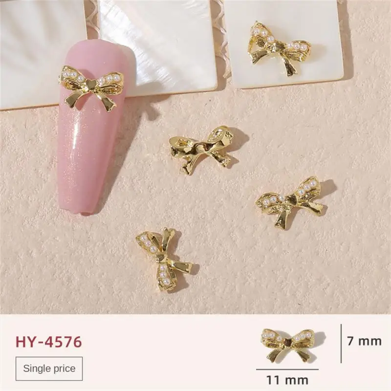 Nail Art Rozšírenie Motýľ Šperky Nové On-Line Populárne Pearl Luk Kovové Dekorácie Nechtov Príslušenstvo Nechtov Charms