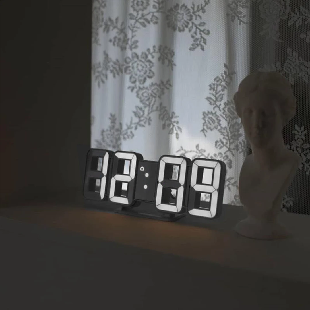 Inteligentné LED Digitálne Hodiny Alarm Nordic Nástenné Hodiny Študent Visí Sledovať Kalendár Teplomer Elektronické Digitálne Hodiny