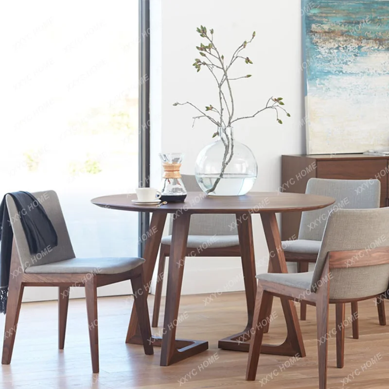 Nordic Okrúhly Stôl z masívu Tabuľka Rodina Malá Tabuľka Obývacia Izba Jednoduchý Moderný Jedálenský Stôl Jedálenský Nábytok Kolo muebles