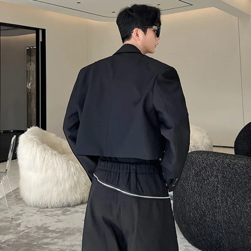 SYUHGFA 2023 Jeseň kórejský Luxusné Muž Blejzre Klope Krátke Štýl Bunda Náter Farbou Elegancie Mužov Nika Dizajn Oblek