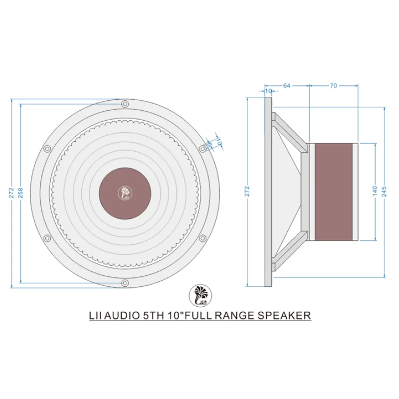 LII AUDIO 10 Palcový Kobaltu Magnetické Plný Frekvenčný HUDBA-10 Alnico celú Škálu Reproduktor Napájanie 20-50W Citlivosť 94.7 dB（1PCS）