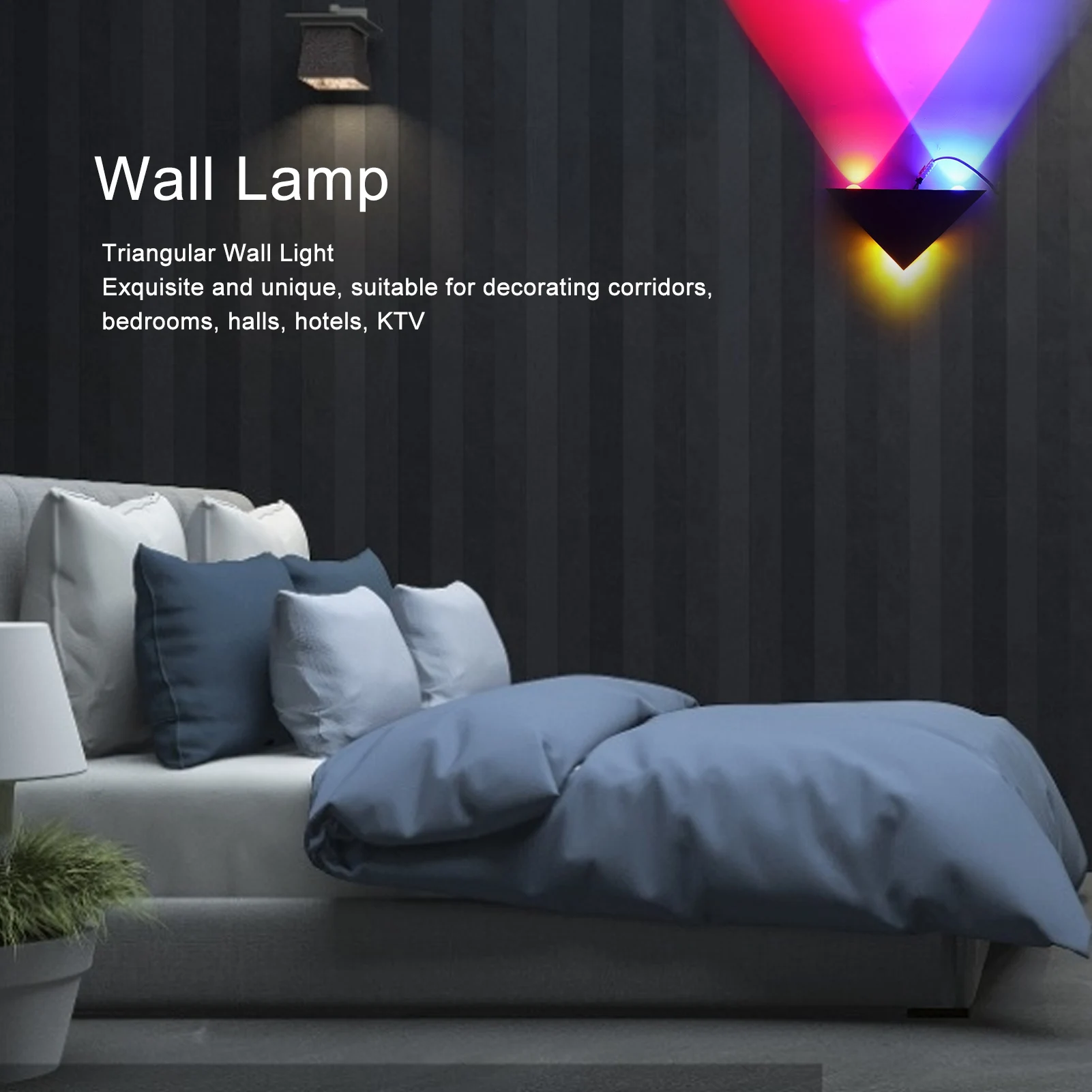 LED Stenové Svetlo 9W Moderné Hliníkové Trojuholníkové Lampy, Spálne, Chodby, Predsiene 85-265V