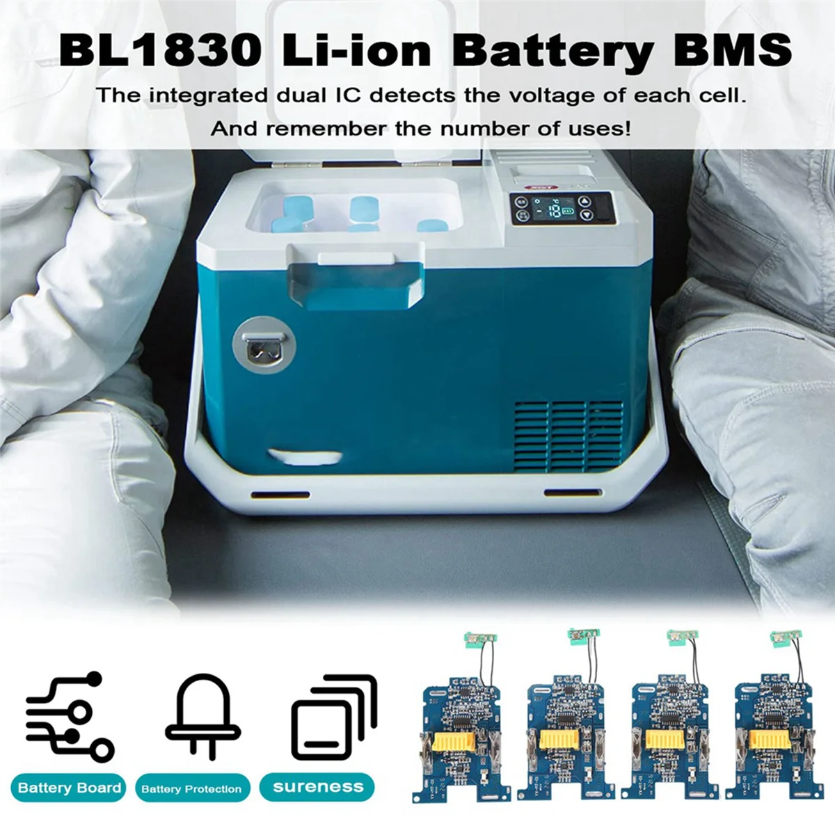 4Pcs BL1830 -Ion Batérie BMS PCB Nabíjania Ochrana Rada pre BL1815 18V BL1860 LXT400 Bl1850