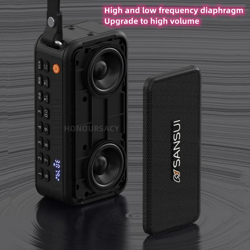 Nové Sansui F30 Retro Rádio Bezdrôtové Bluetooth Reproduktor Vložte kartu Mini Zástrčku, v Walkman Prehrávač Hudby Prenosné Stereo Subwoofer