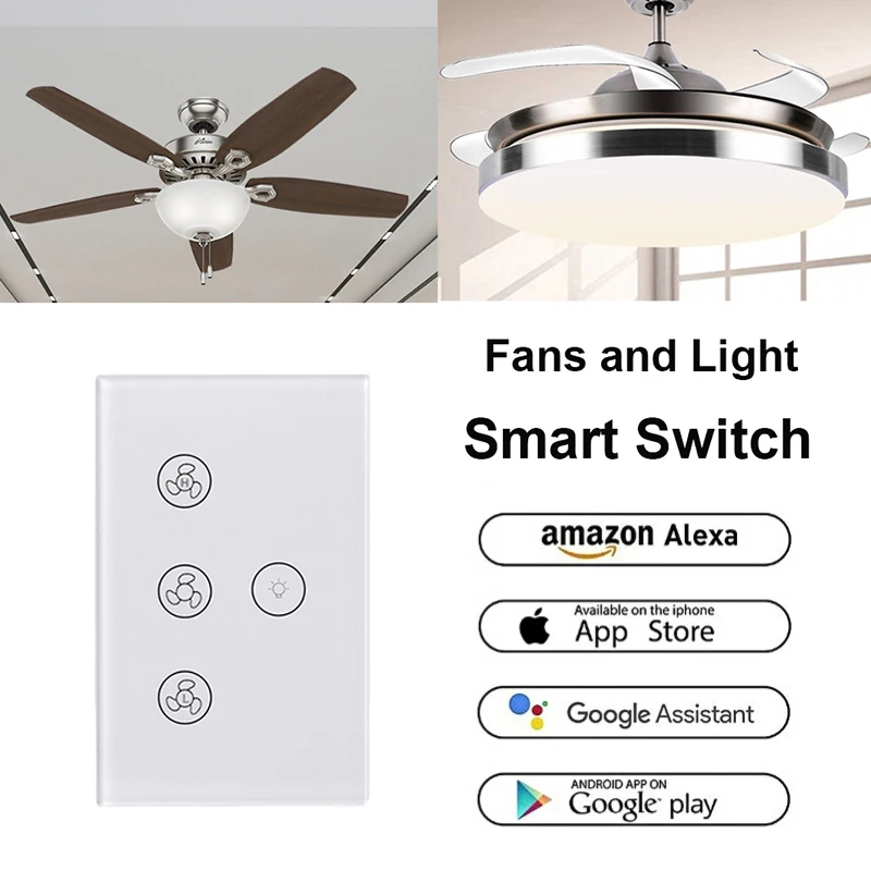 Pohodlné, Štýlové Smart Light Switch Jednoduché Použitie High-tech Č Elektroinštalácie Hádka Pre Inštaláciu Domovská stránka Google Energetickej Efektívnosti Wifi