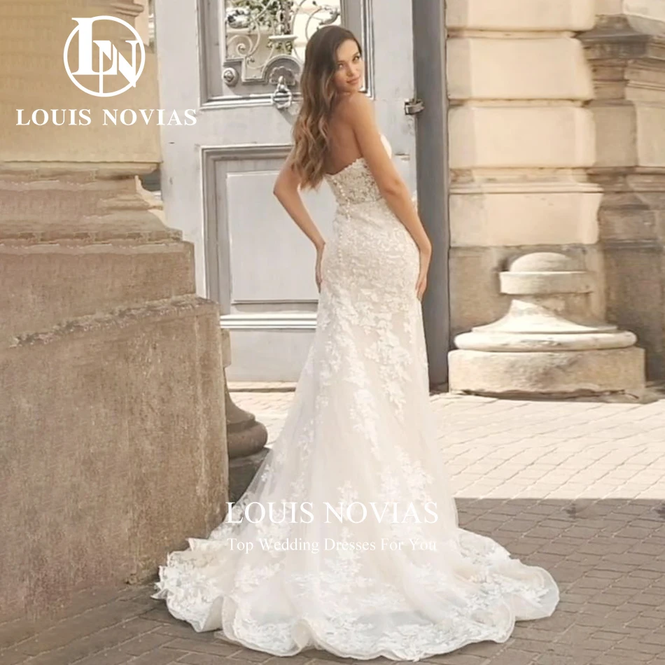 LOUIS NOVIAS Morská víla Svadobné Dresse 2023 Klasické Milú, Vyšívané Súd Vlak Šampanské Svadobné Šaty Vestidos De Novia