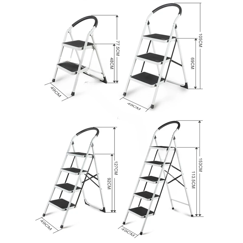 skladacie Krok rebrík uhlíkovej ocele pribrala krytý pričom uhlopriečny mobile schodisko teleskopický rebrík multi-function Krok Stoličky A