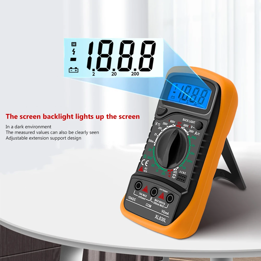 Digitálny Voltmeter Na Meranie Prenosné Digitálne Napätie Tester Ammeter Multimeter Podsvietenie Nástrojov