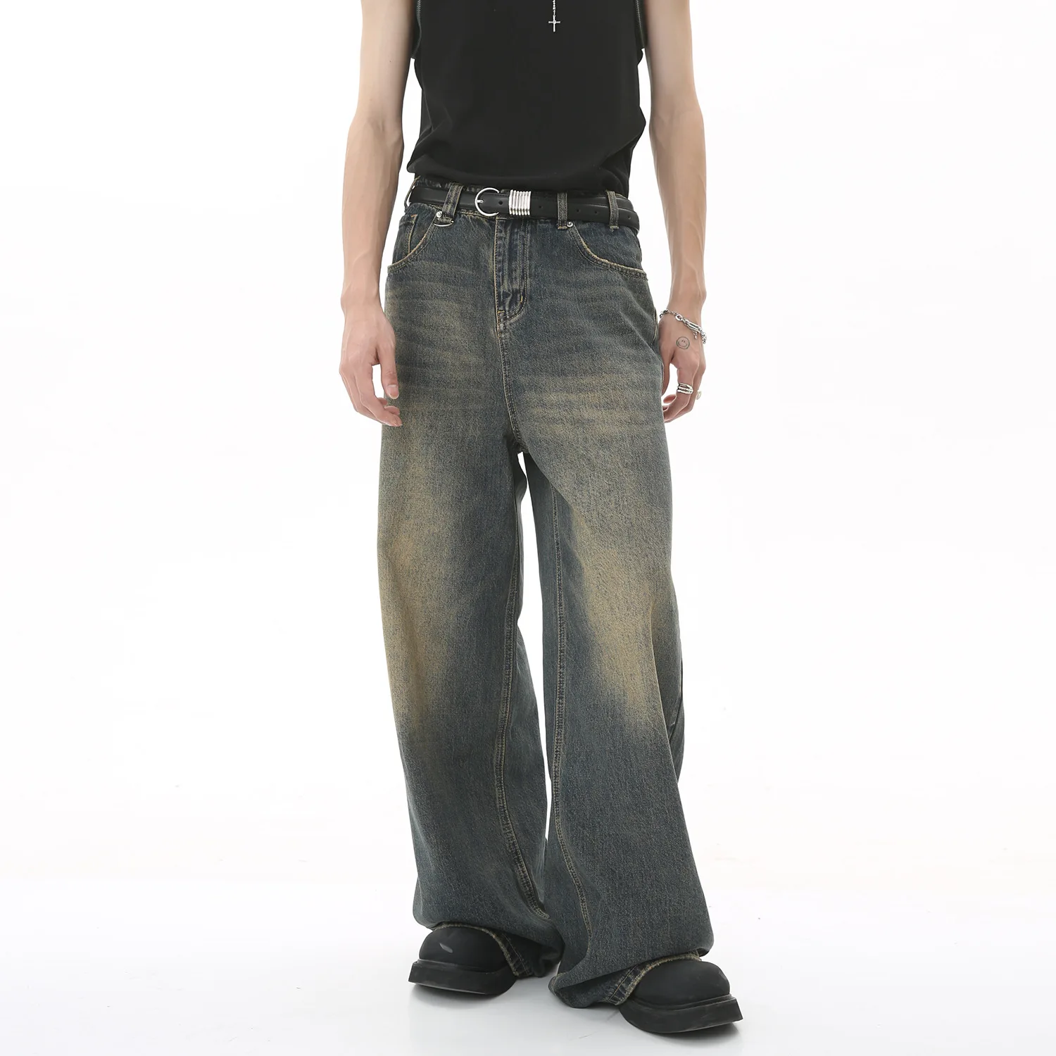2023 Mužov Štyri ročné obdobia Nového Produktu Vintage Bežné Nohavice Voľné Módny Trend Modrá Farba Džínsy Kvalitné Nohavice