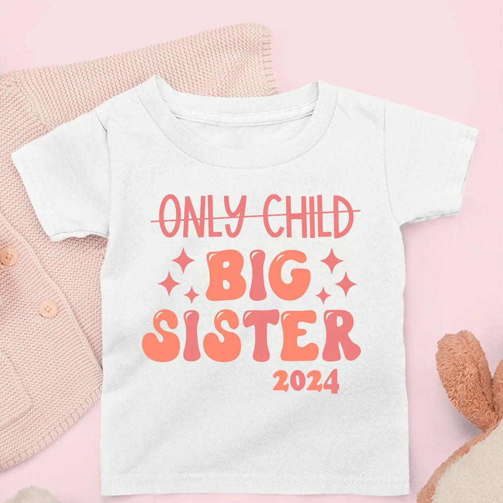 Deti T-shirt 2024 Big Sister Dieťa Tričko Baby Oznámenie Košele Dievča Oblečenie, Big Sister, Aby Sa Oblečenie Batoľa Krátke Košele