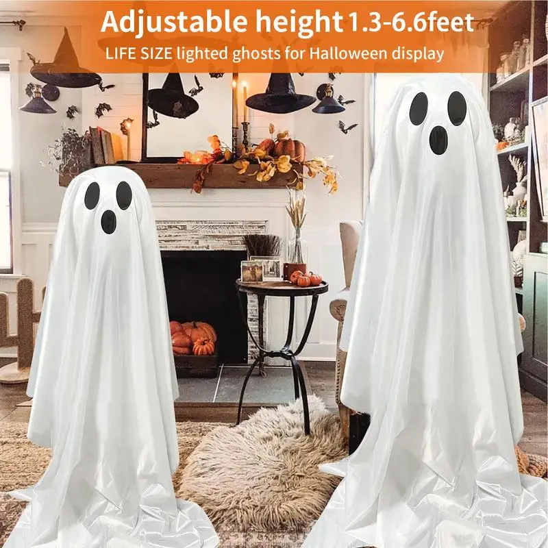 1pcs Halloween Ghost Závesné Dekorácie Halloween Visí rozsvieti Biele Lietajúce Duchovia Strom, Okno, Stenu Strašidelné Ornament