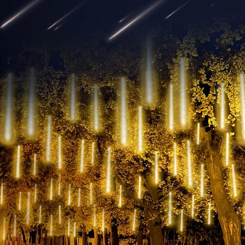 30/50 cm LED meteorický dážď String Svetlá na Vianočný Stromček, Vonkajšie Záhradné Osvetlenie, Svadobné Party Dovolenku Dekor Rozprávkových svetiel 2024