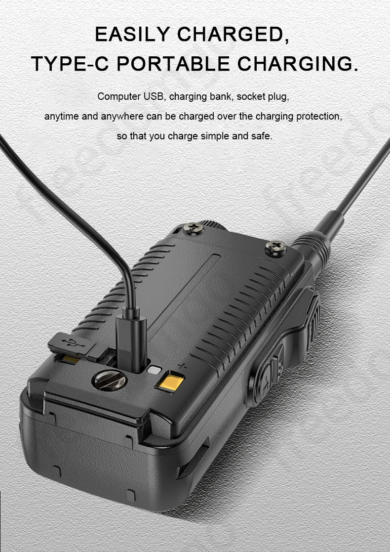 Baofeng UV-18 L Typ-C Nabíjanie One Touch Search Frekvencia Multimode Skenovanie Radio Štyri Kapely Walkie-Talkie