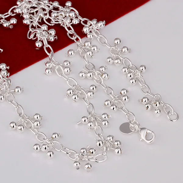 Kórejský Módne 925 Sterling Silver Korálky, Retiazky Náhrdelníky pre Ženy, Luxusné Šperky Designer Dovolenku Dary