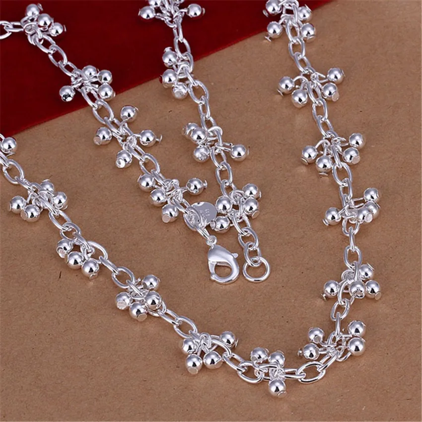 Kórejský Módne 925 Sterling Silver Korálky, Retiazky Náhrdelníky pre Ženy, Luxusné Šperky Designer Dovolenku Dary