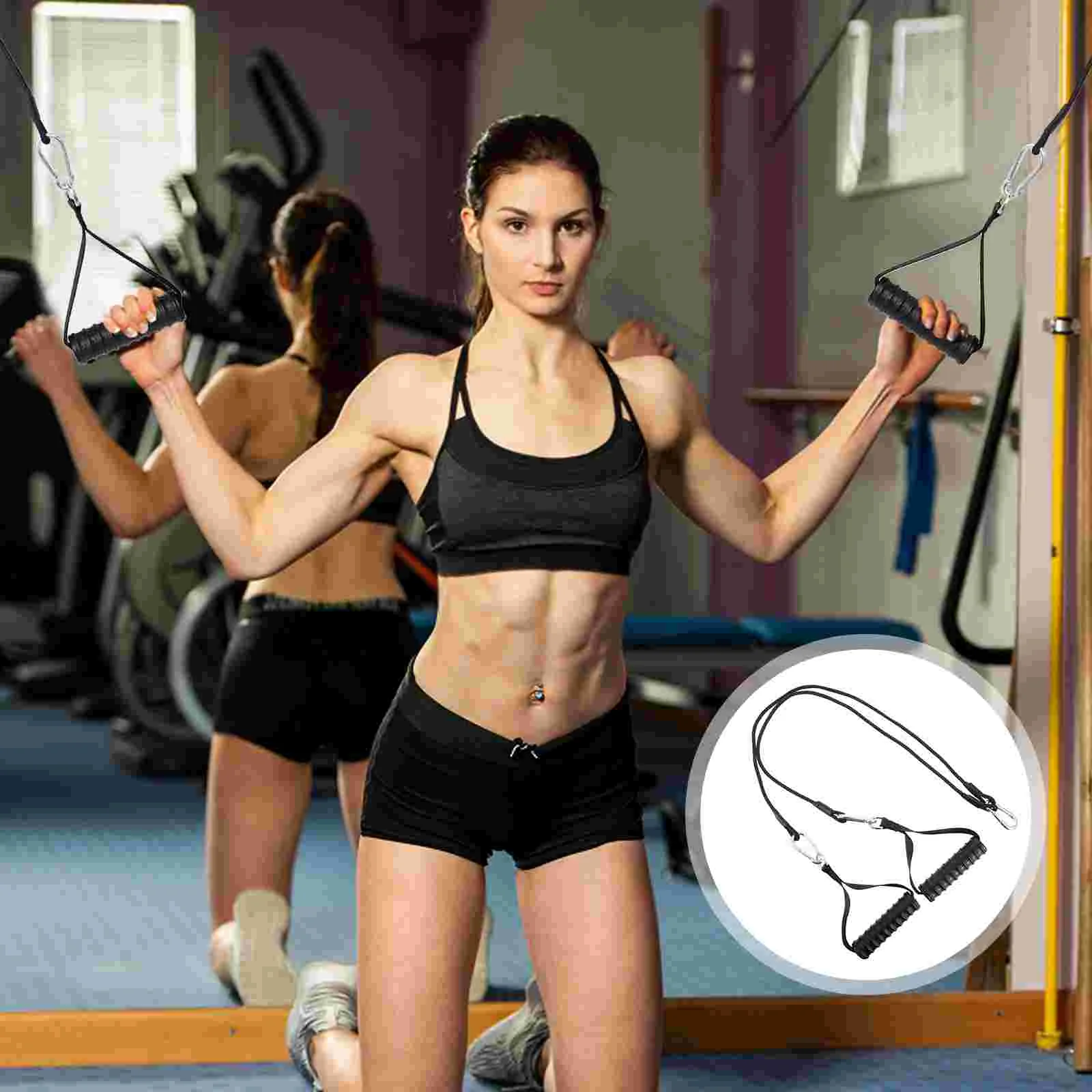 Fitness Rukoväť Domov Tricep Rozbaľovacej Prílohu Kladka Systémové Káble Prílohy Laná Biceps Uchopenie