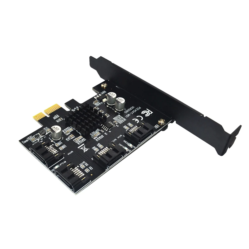 4 Porty SATA 6 G PCI Express Radič Karty PCI-e SATA III Converter 3.0 Podpora nízkoprofilový Držiak SATA3 W/ 88SE9215 čip