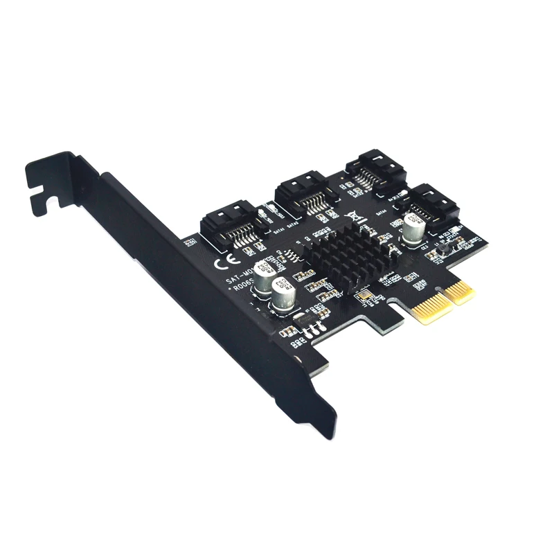 4 Porty SATA 6 G PCI Express Radič Karty PCI-e SATA III Converter 3.0 Podpora nízkoprofilový Držiak SATA3 W/ 88SE9215 čip