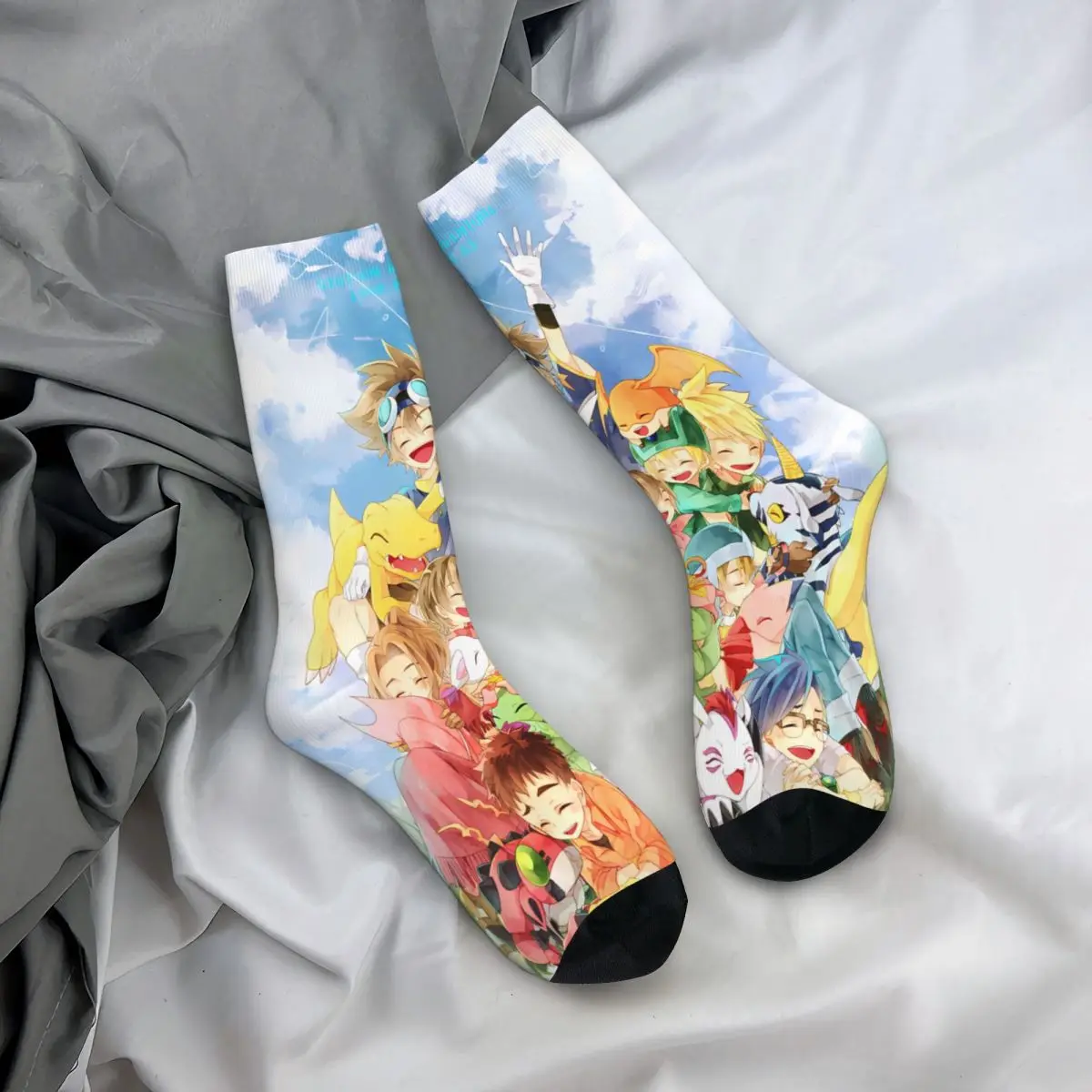 Cool Digimon Dobrodružstvo Yagami Taichi Anime Ponožky Ponožky Muži Ženy Polyester Pančuchy Prispôsobiteľné Legrační