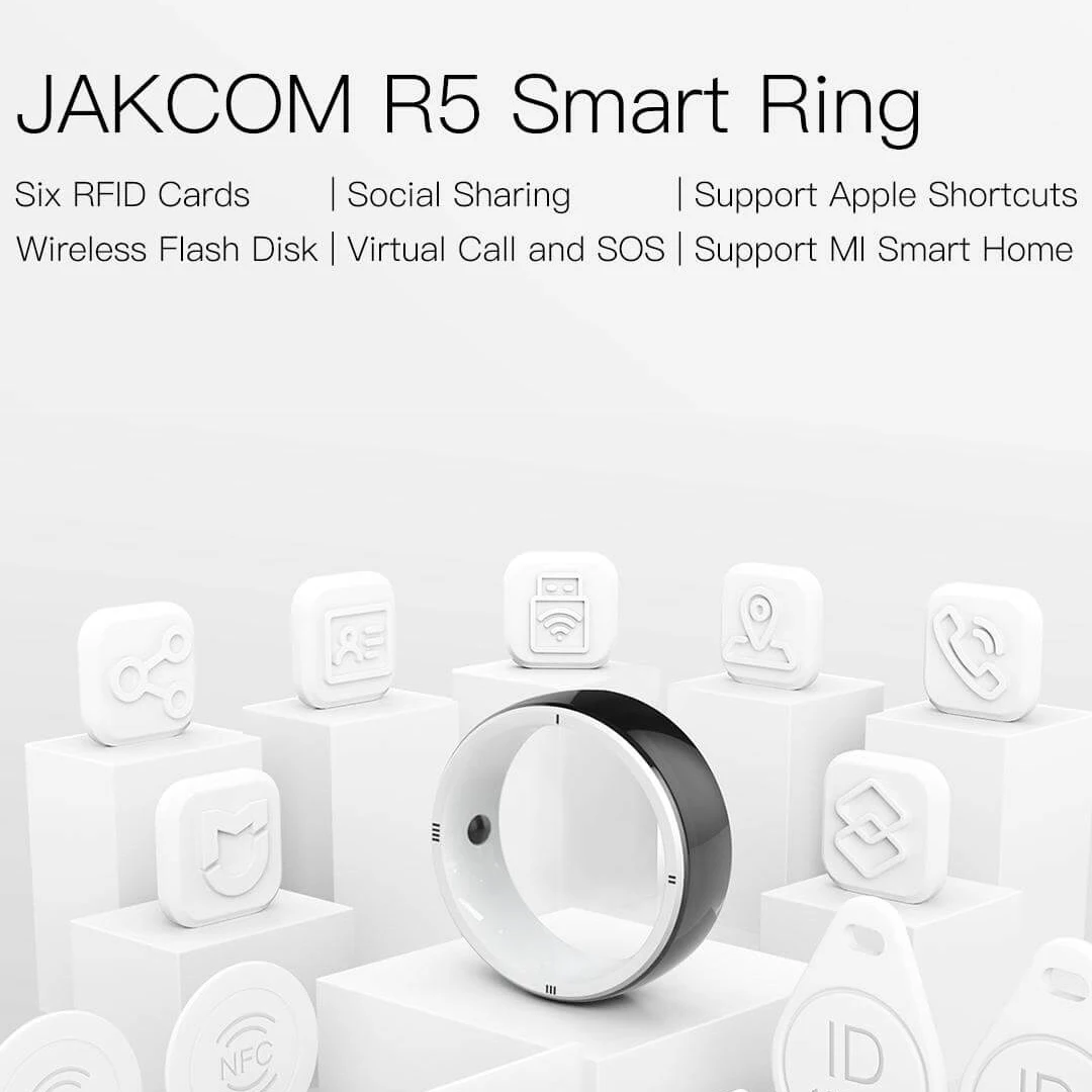 JAKCOM R5 Smart Krúžok 6 RFID Kariet Smart Nositeľné Zariadenie Sledovať NFC Nosenie pre systém IOS, Android Mobilný Náramok PC Ewelink Prepínač Hodinky