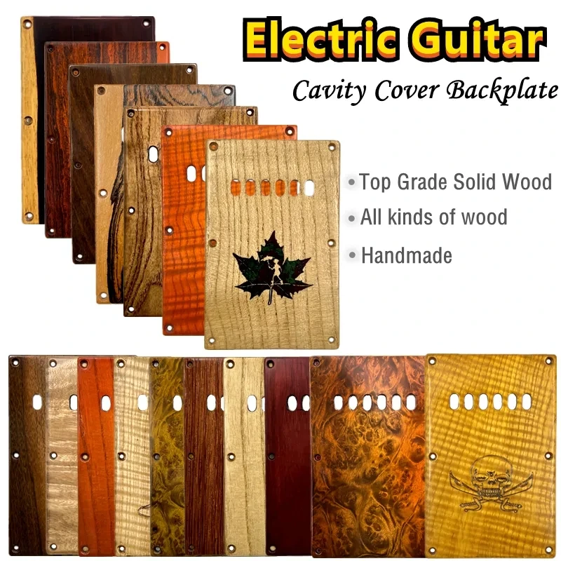 6 Otvorov Elektrická Gitara kvalitného masívneho dreva Tremolo Dutiny Kryt Backplate pre Blatník ST SQ Štandardné Gitarové Príslušenstvo diely