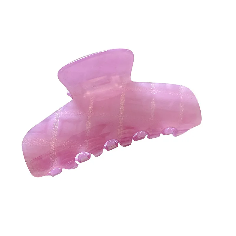 Kórejský Nové Módne 9.5 cm Geometrické línie Vlasov Clip Jednoduché Candy Farby Akrylové Shark Klip Doplnky do Vlasov Pre Ženy, Dievčatá
