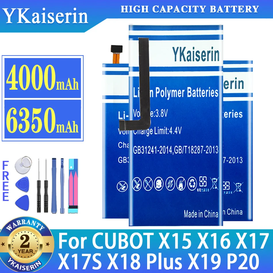 YKaiserin Batérie Mobilného Telefónu Nahradenie Záloha Za Cubot X18 Plus X18Plus X19 P20 X15 Pre Cubot X17S X17 S X16 X17 kontakty batérie