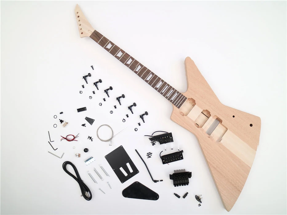 Explorer Štýle DIY Elektrická Gitara Auta H H Vyzdvihnutie Pravú ruku 6-string Plnú Záruku