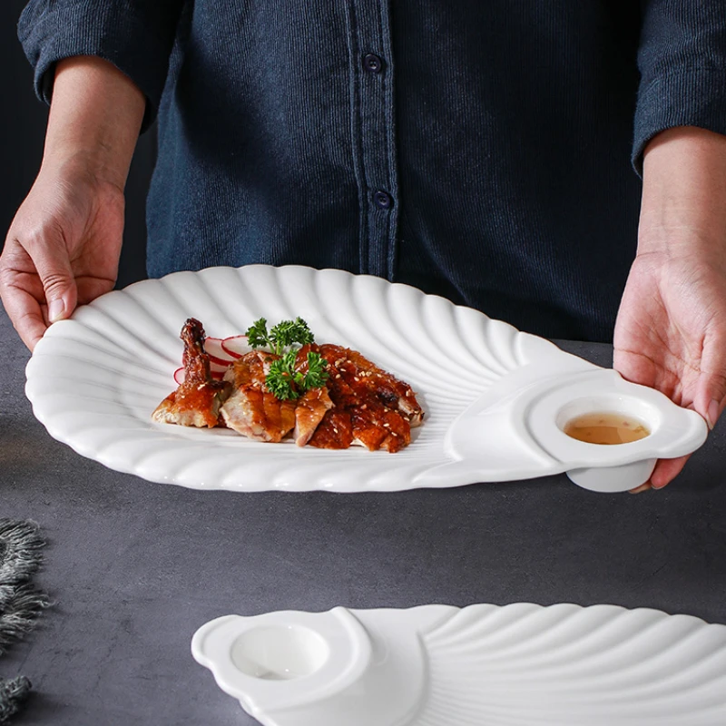 Čisto Biely Špeciálne tvarované Keramické Reštaurácia Hotel Studenej kuchyne Sushi Ovocný Šalát Kuchyňa Snack Dosky Riadu