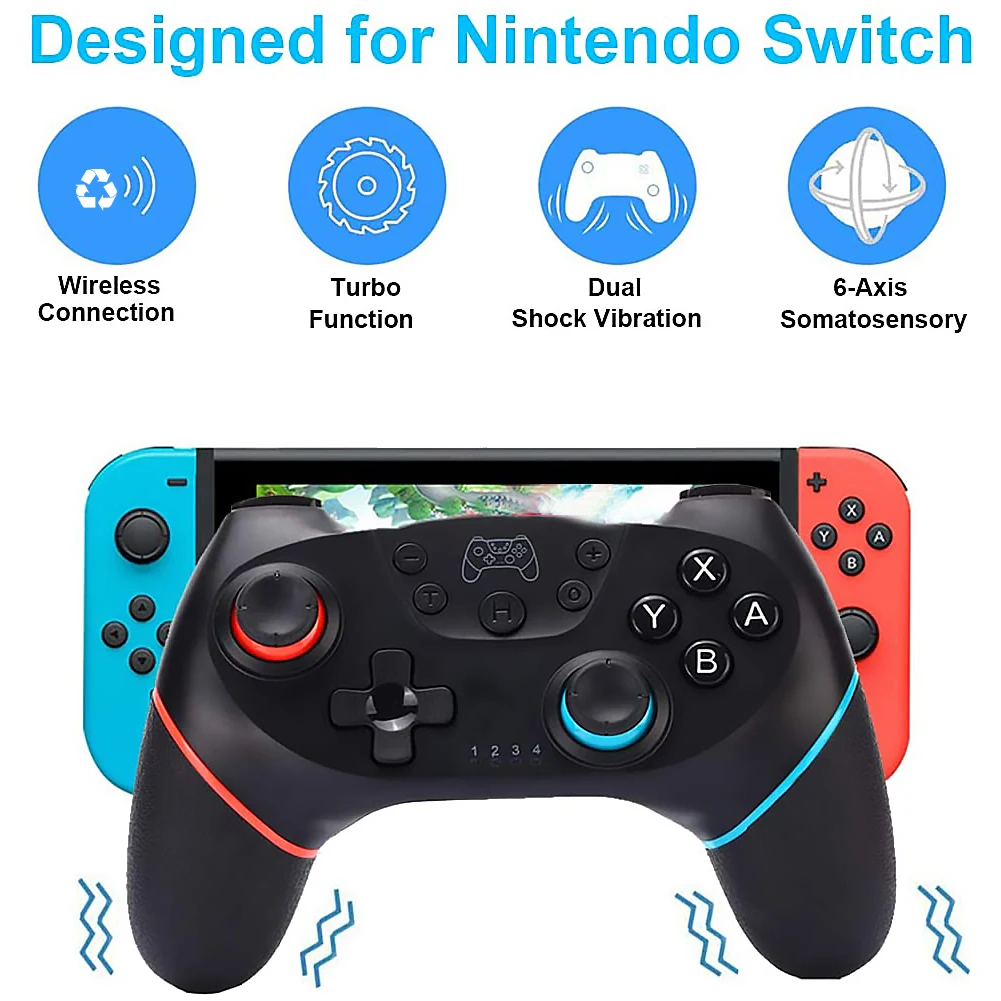 Bezdrôtový ovládač Gamepads Pre Nintendo Prepínač/Swtich Oled Pro Bluetooth Ovládač S Duálne Vibrácie Pre NS Prepínač
