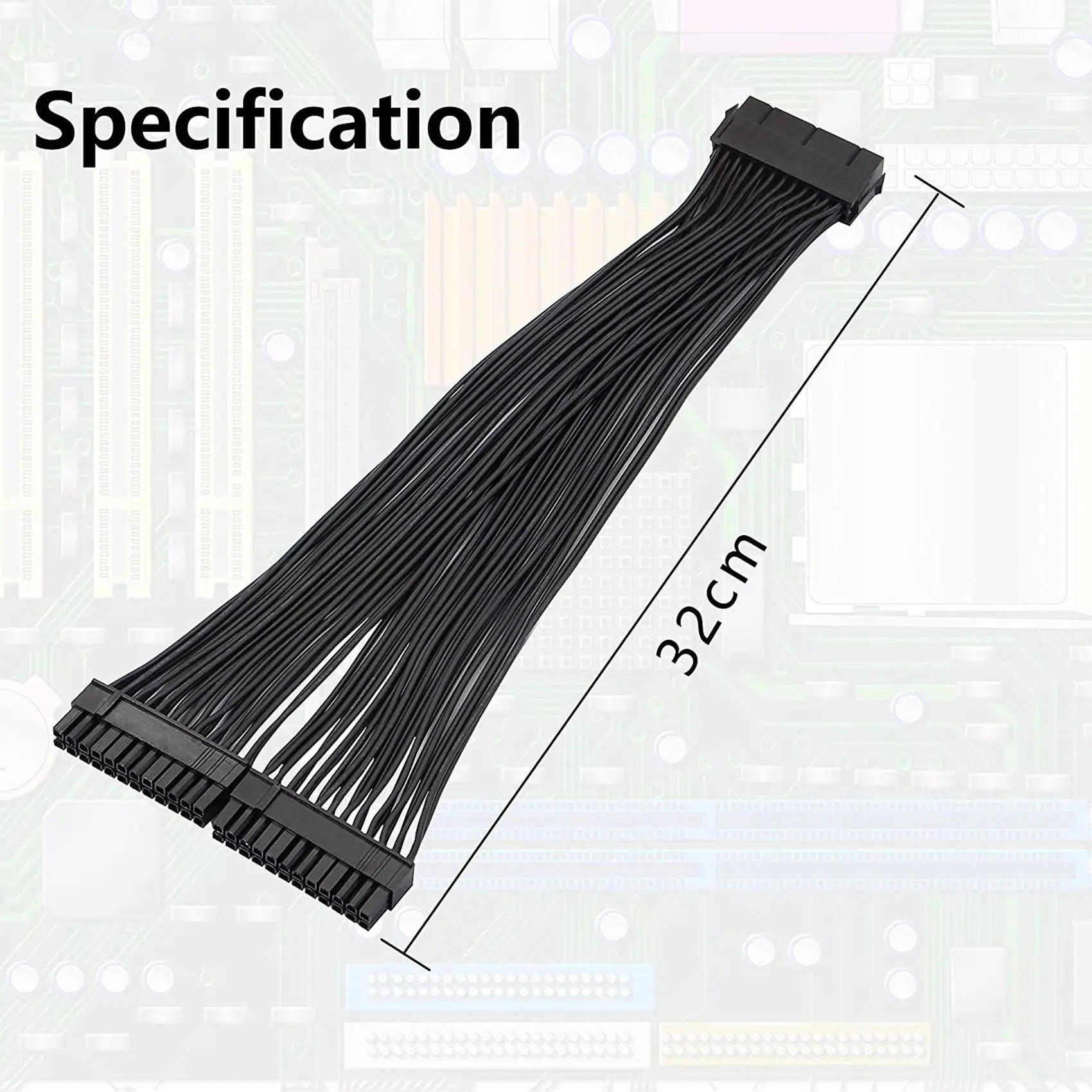 Dual PSU Napájanie 24-Pinový ATX základná Doska Splitter Kábel,24Pin(20+4) pre ATX základná Doska Predlžovací Kábel