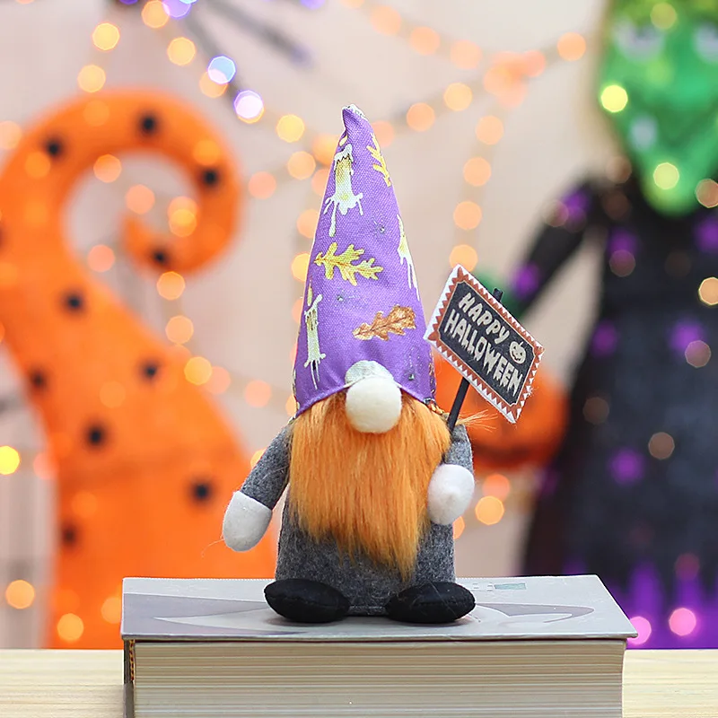 Halloween Dekorácie Stojí Anonymný Bábika Gnome Rudolf Goblin Bábika Ozdoby
