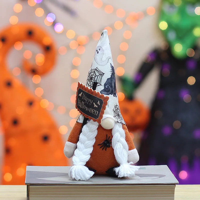 Halloween Dekorácie Stojí Anonymný Bábika Gnome Rudolf Goblin Bábika Ozdoby