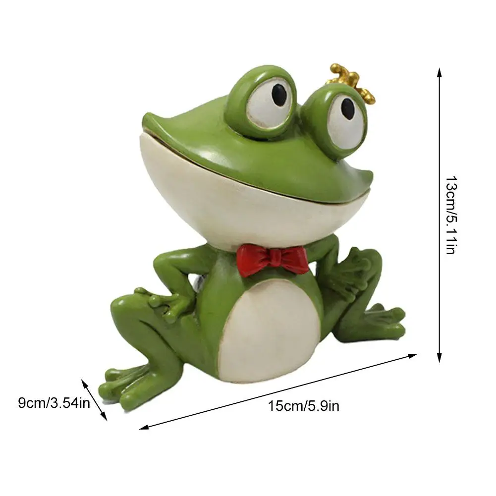 Roztomilý Frog Prince Domáce Dekorácie Živice Zvierat Tlačidlo Skladovanie Žaba Šperky valentínsky Rubriky Kreatívne Deň Dary Úložný Box A2J5