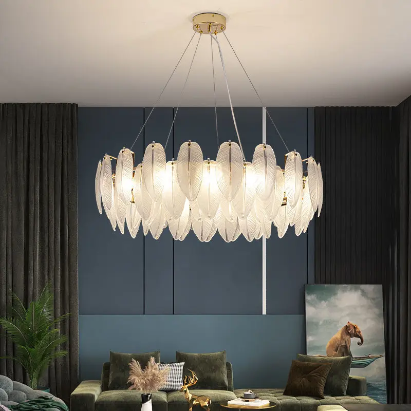 Nordic LED Lustre pre Obývacia Izba, Jedáleň, Spálňa, Kuchyne Okuliare Pierko Luxusné Lustre Gold Art Decor Visí Lampa