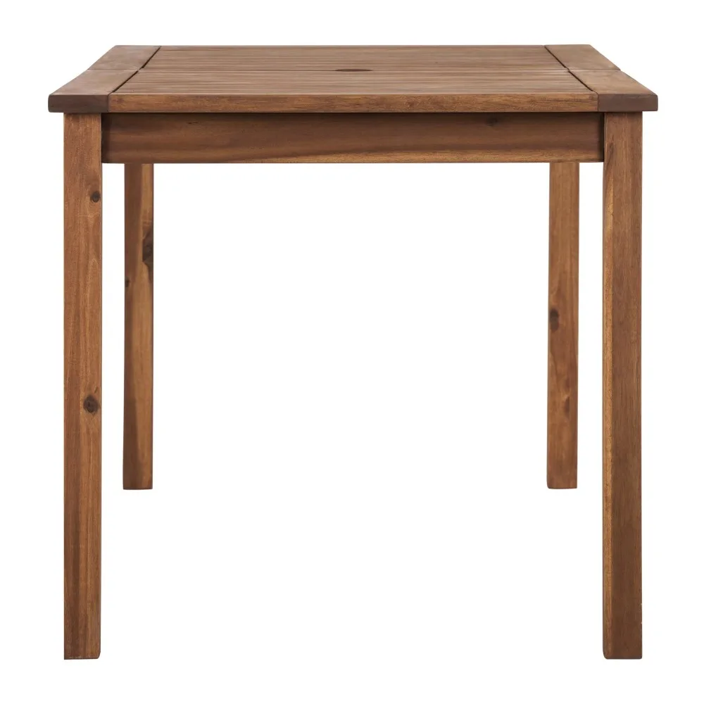 Agátový Dreva Terase Jednoduchý Jedálenský Stôl - Hnedý Konci Tabuľky