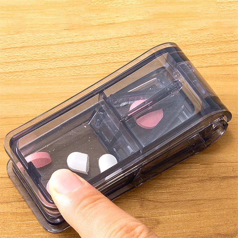 Pilulku Fréza Užitočné Prípade Brúska Delič Poli Medicíny Prenosný Box Splitter Držiteľ Drog Medicíny Tablety Tablet Fréza Pilulku Splitter