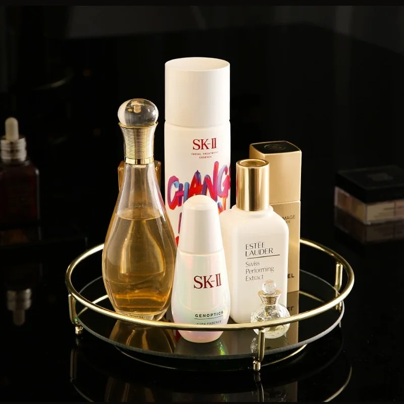 Veľká-Kapacita Kozmetické Úložný Box Ploche Dokončovacie Polica Nordic Luxusný Make-Up Organizátor Šperky Rúž Parfum Skladovanie Zásobník